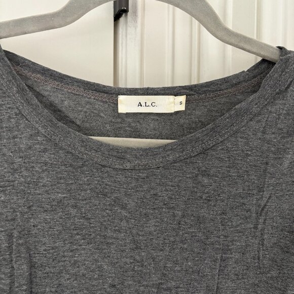 A.L.C. Ruched Gray Shirt Dress - Picture 6 of 7